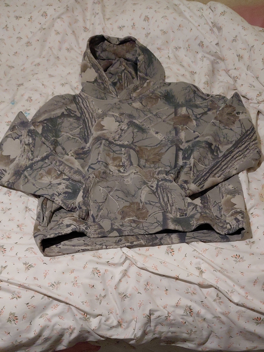 Hollister Camo Hoodie in Gray and Brown